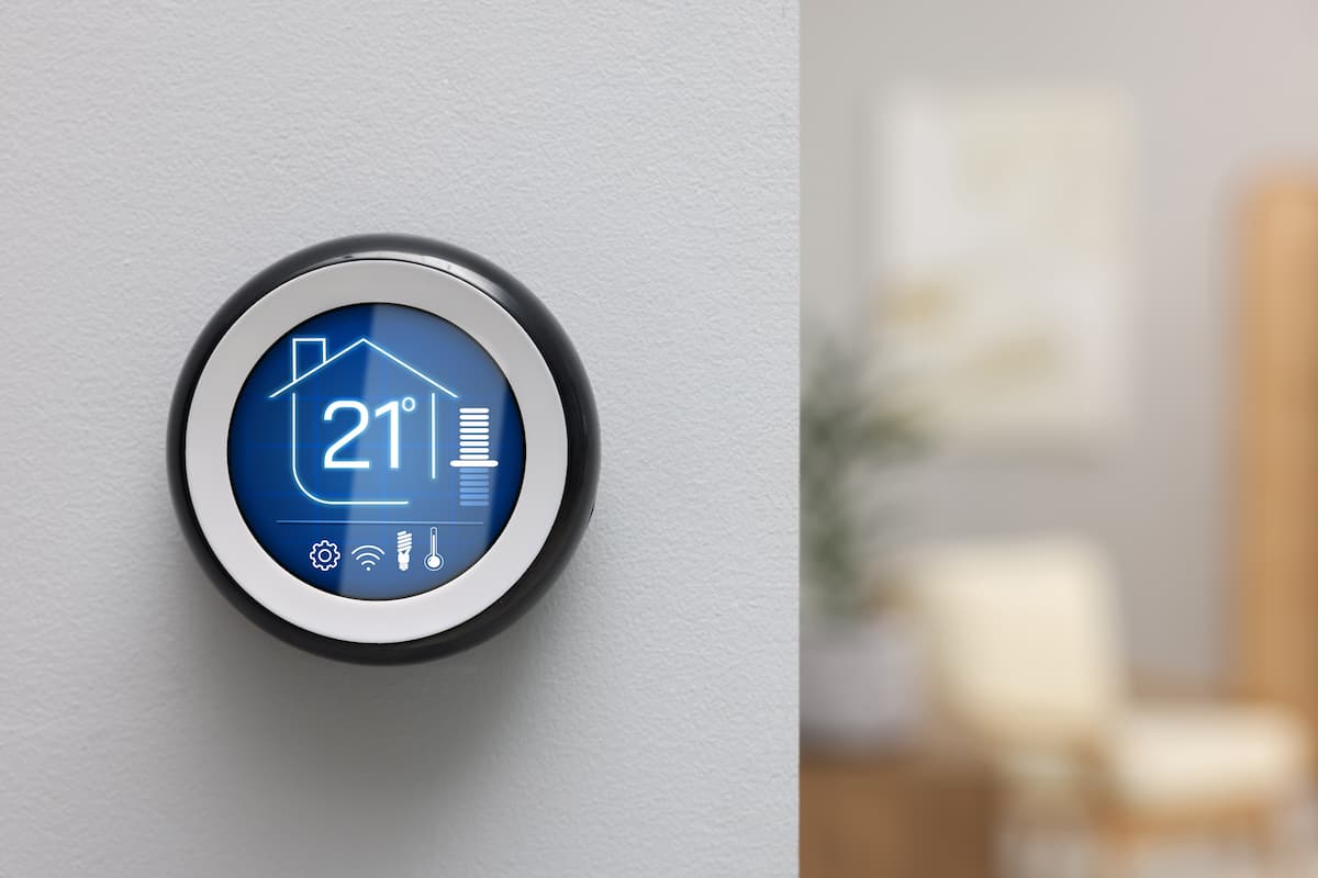 Smart thermostat installation, set up so the system still runs right.