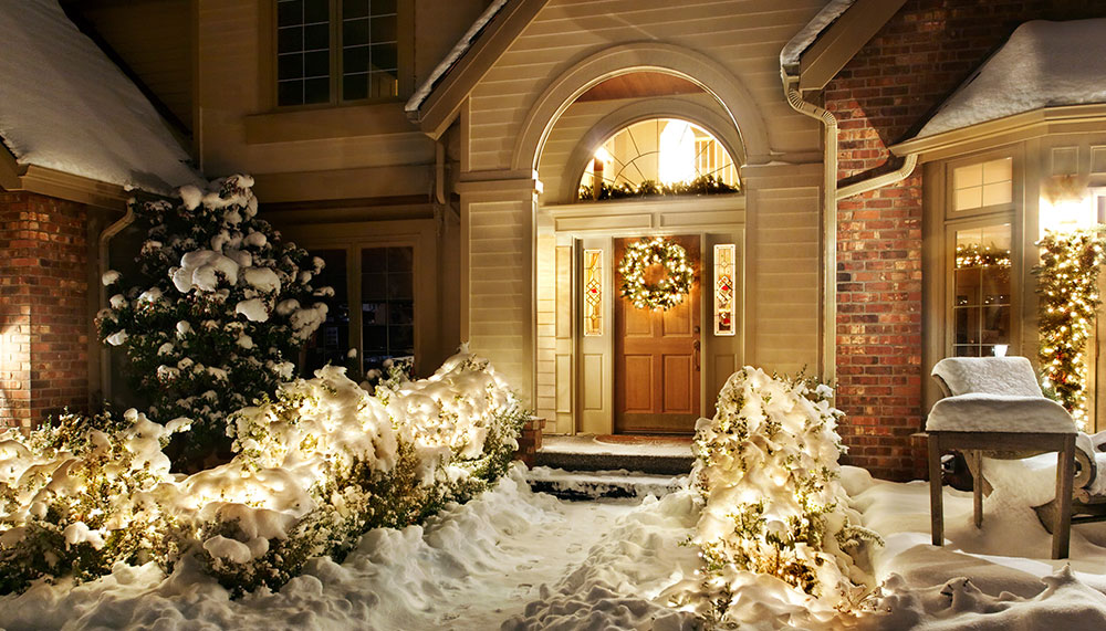 Beautifully decorated winter home